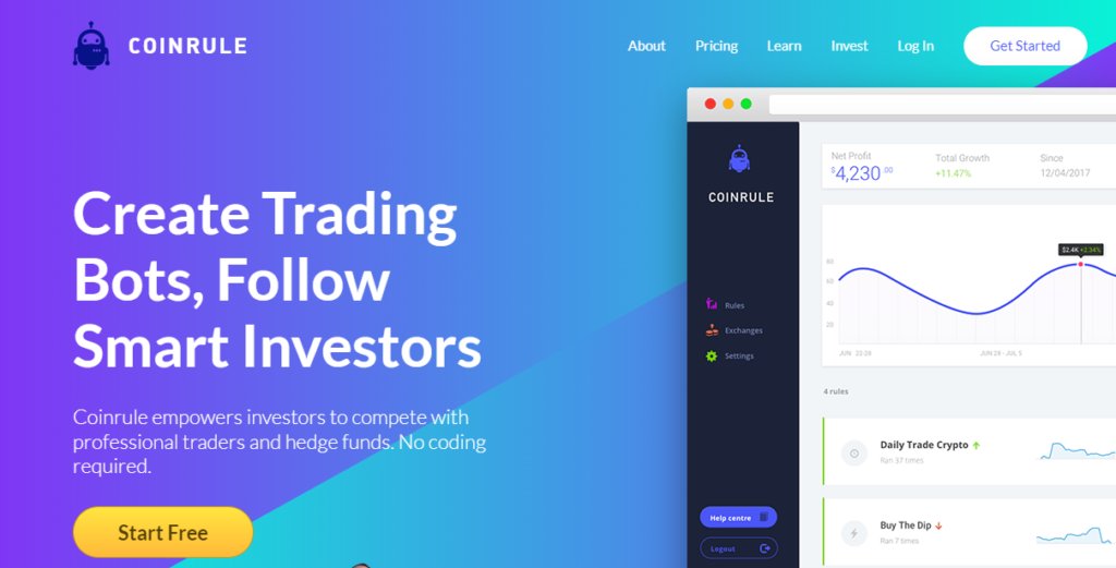 Coinrule AI Forex trading software